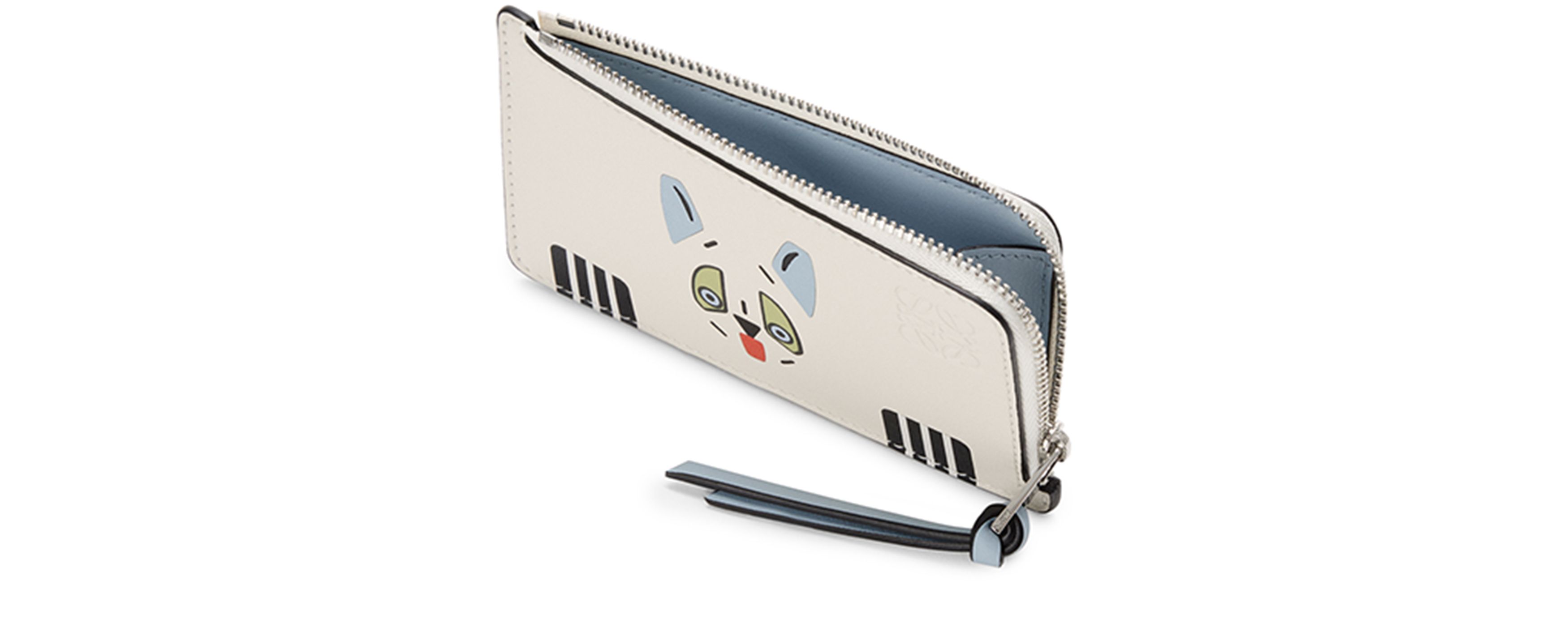 Futurist Cat coin cardholder in classic calfskin thumbnail 3