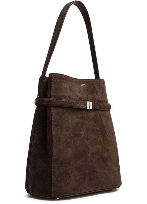 TOTEME Belted suede bucket bag