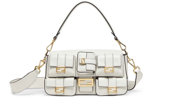 Baguette - White leather bag