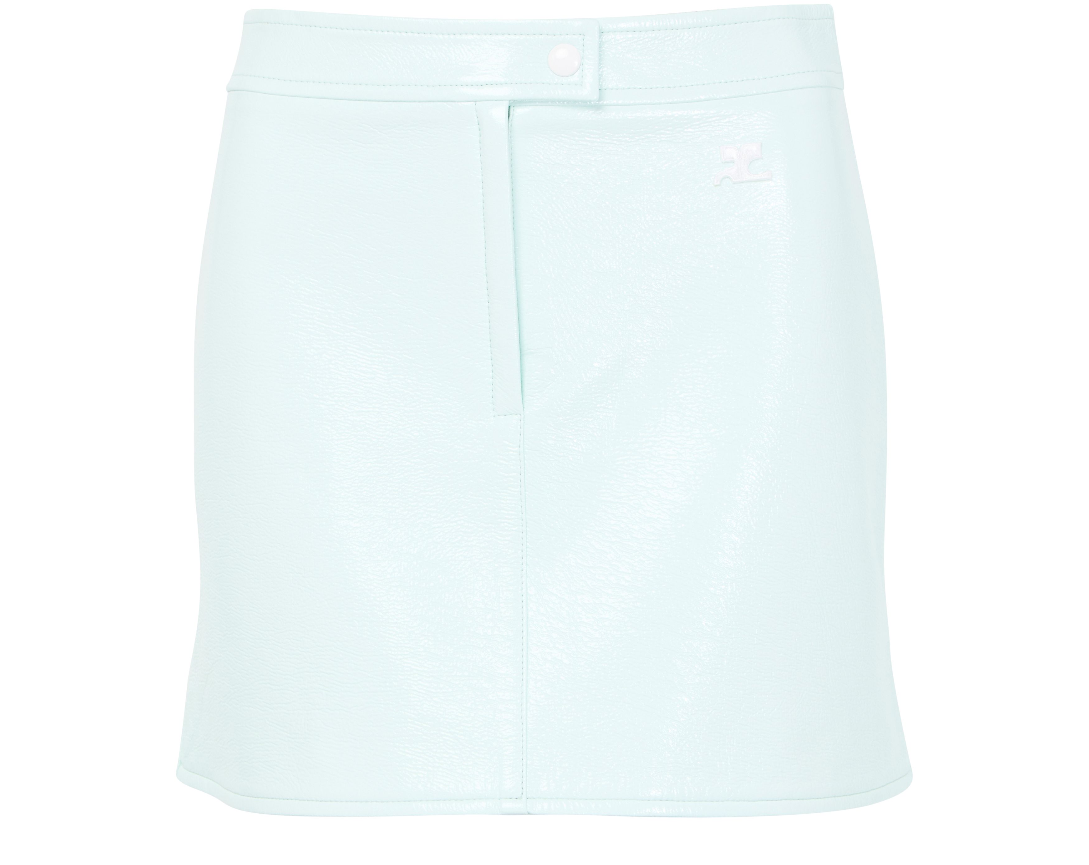 Courreges Women's Green Reedition Vinyl Mini Skirt