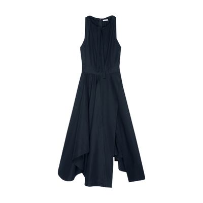 Givenchy Asymmetric Maxi Dress With Bow Detail In Blue