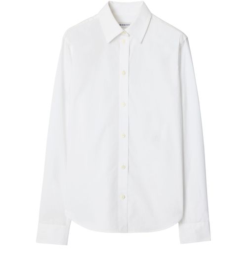 BURBERRY Straight-cut dress shirt in cotton poplin