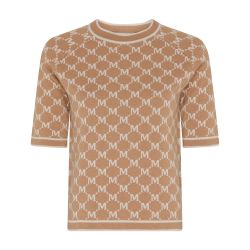 MAX MARA★W'S PORTICI S/S SHIRT - PORTICI 012 113684 S MAX MARA Portici Knit Logo Short Sleeved Top S Max Mara