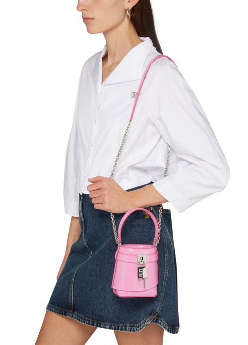 GIVENCHY Sac seau Shark Lock micro en cuir Box