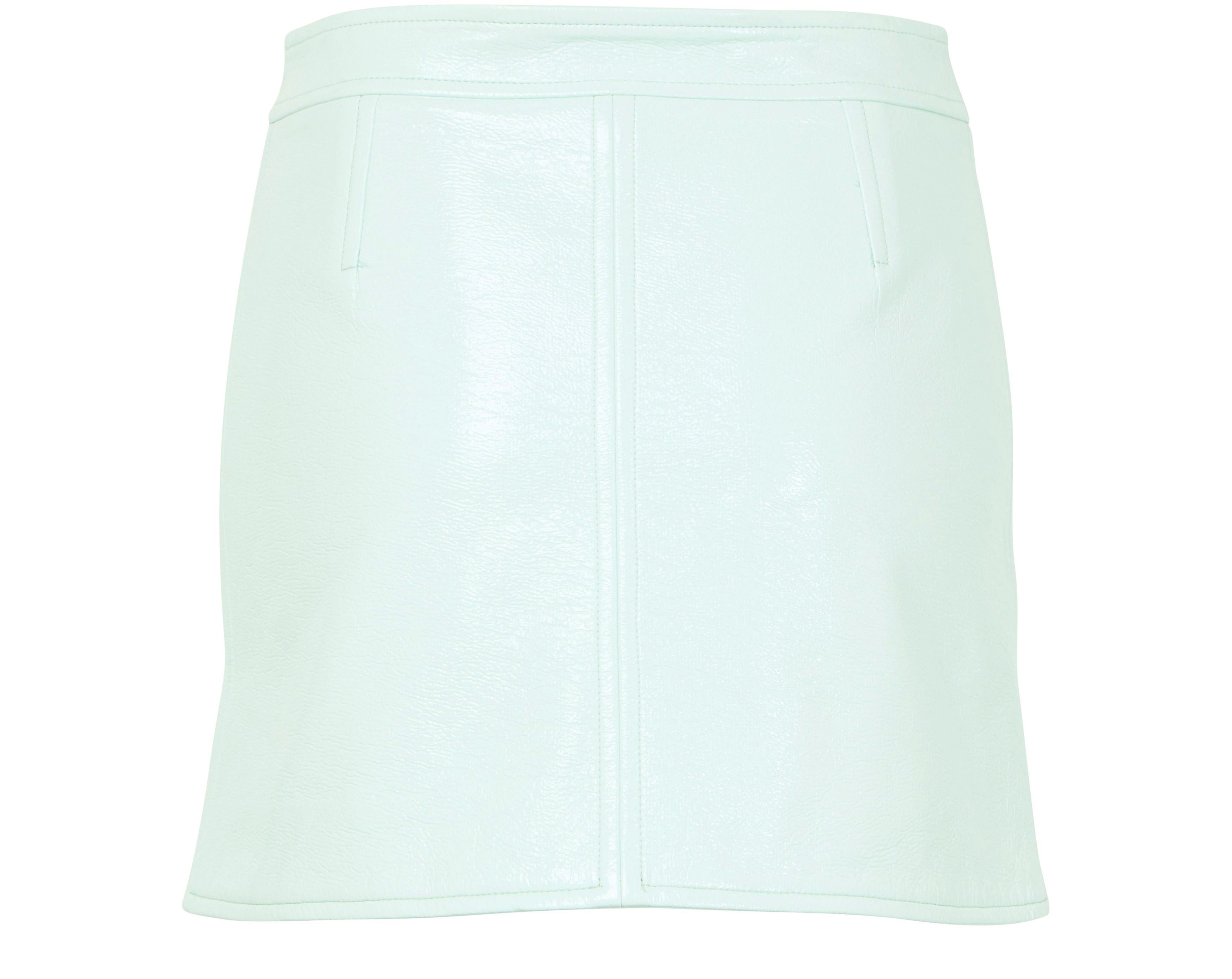Reedition vinyl mini skirt thumbnail 3