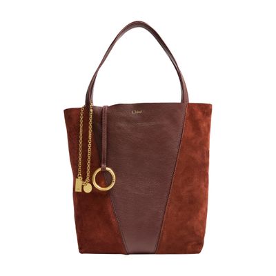 Chloé Spin Tote Bag In Brown