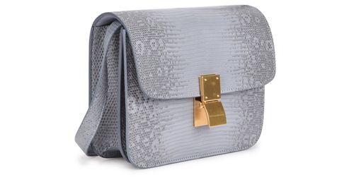 CELINE Teen classic bag in lizard natural
