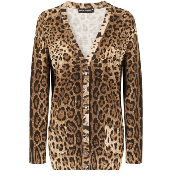 Animal print cashmere cardigan store