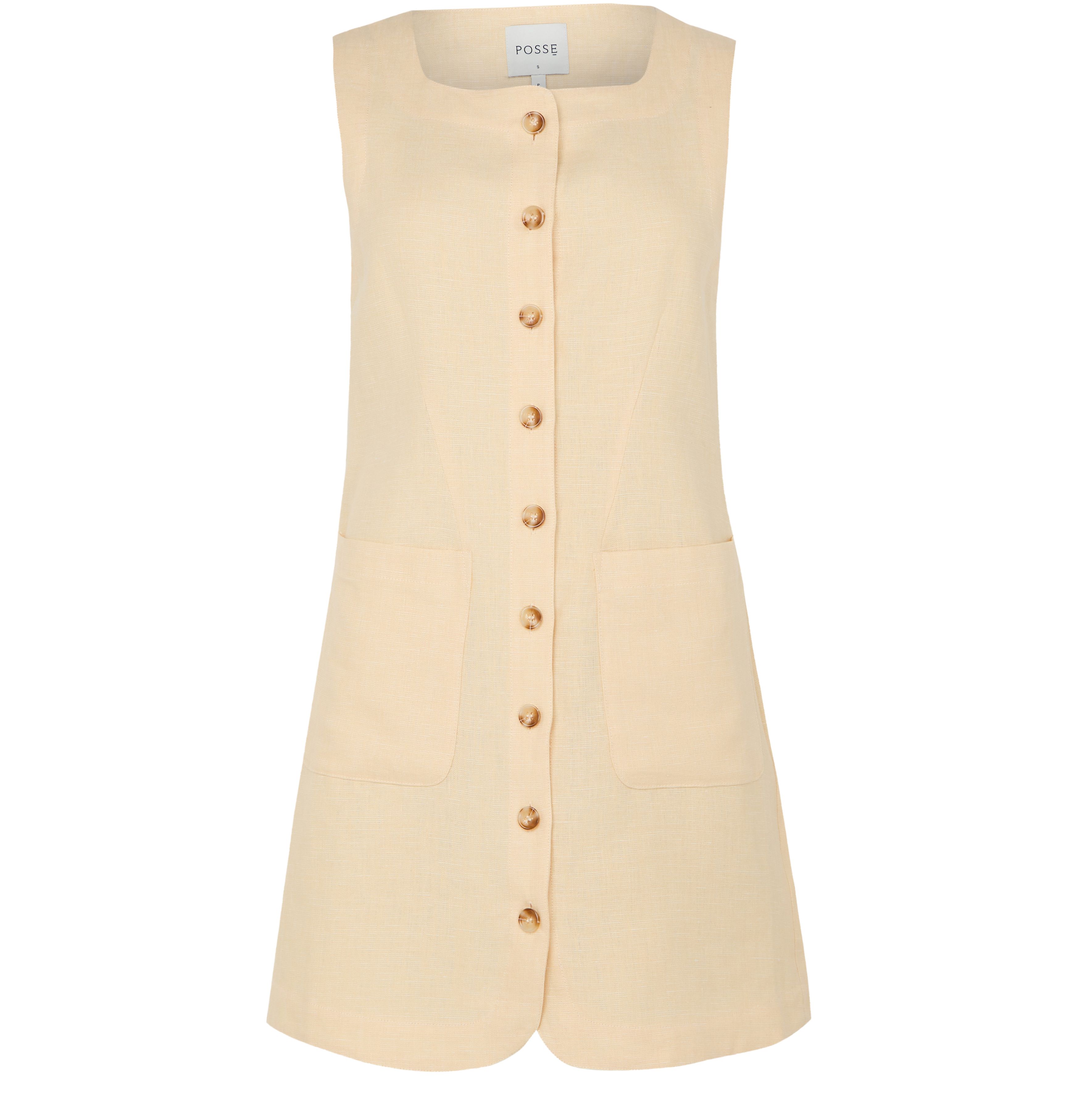 Emma button down mini dress