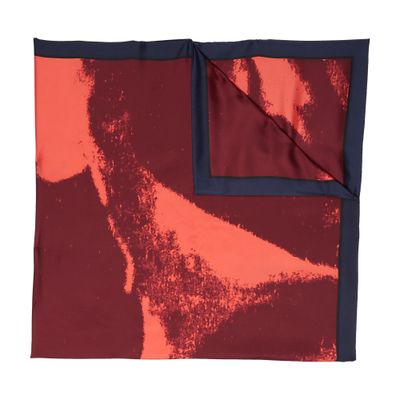 Alexander Mcqueen Skull Pattern Scarf In Burgundy