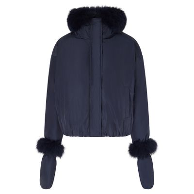 Women's Rabbit rex fur earmuffs | YVES SALOMON | 24S