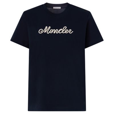 Moncler Logo T-shirt In Blue