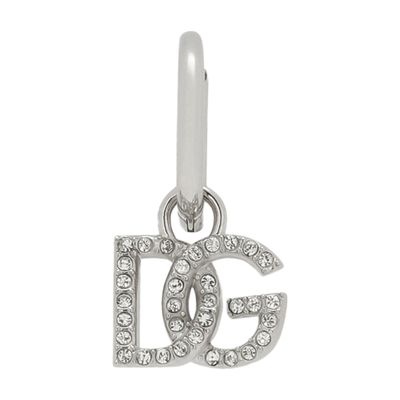 Dolce & Gabbana Single Earring With Dg Logo In Silver Palladium