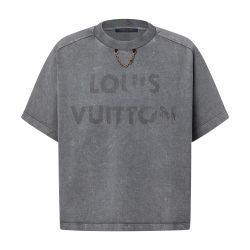 Louis Vuitton メッシュ Tシャツ グレー Women's Vintage-Effect T-Shirt | LOUIS VUITTON | 24S