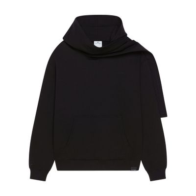 Scarf embroidered hoodie