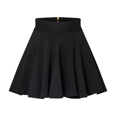 Louis Vuitton Flared Knit Skirt In Black