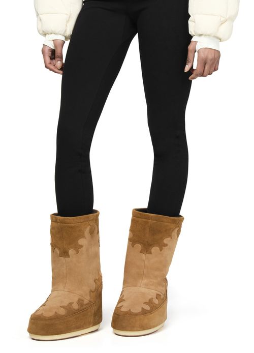 MOON BOOT Icon suede embroidery boots