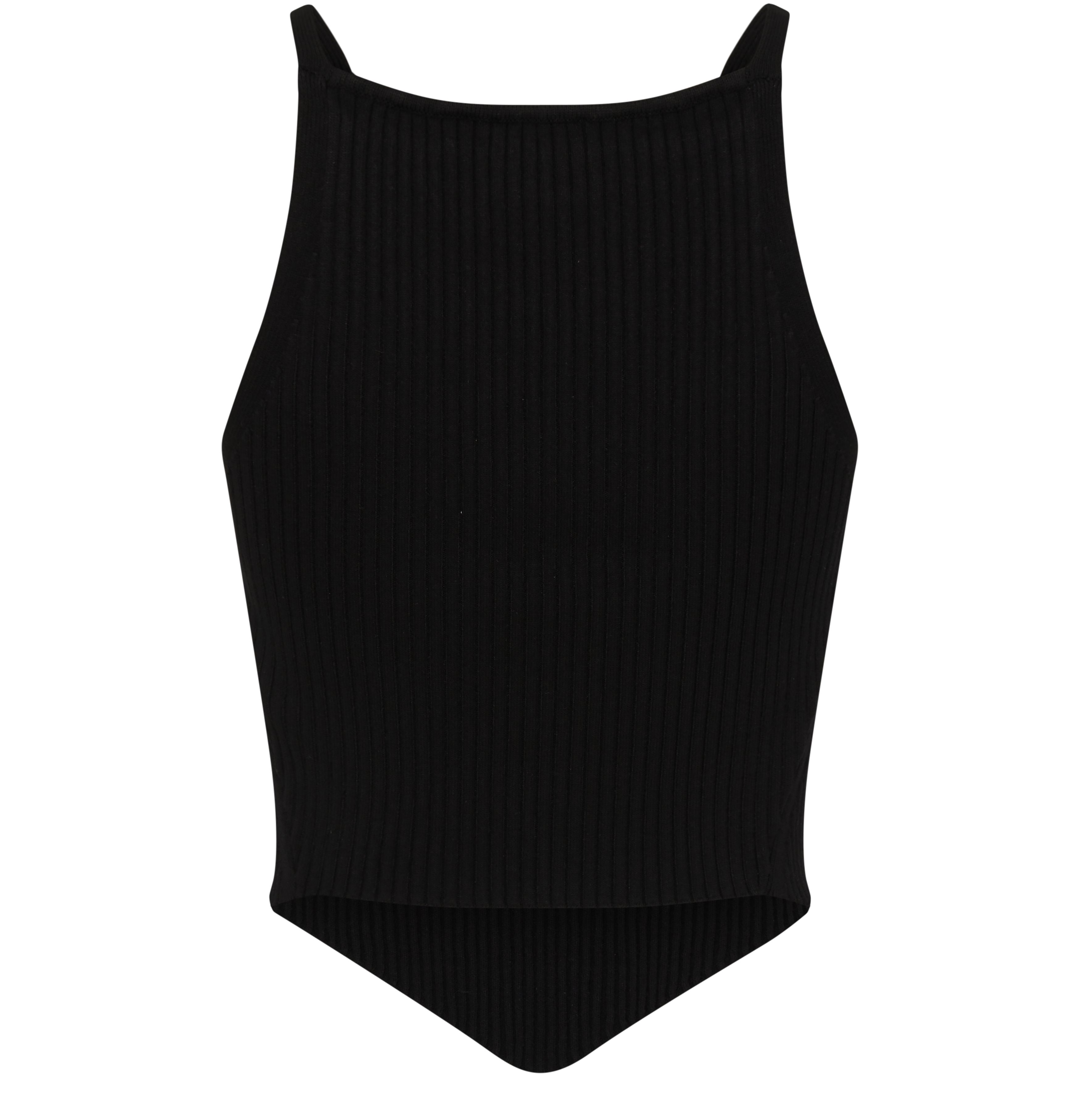 Signature pointy rib knit top thumbnail 3