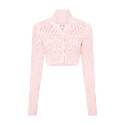 Loewe Cropped Jacket In Pink