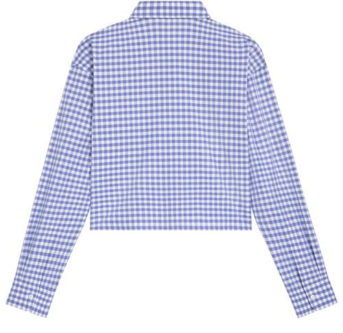 CELINE Cropped shirt in vichy cotton