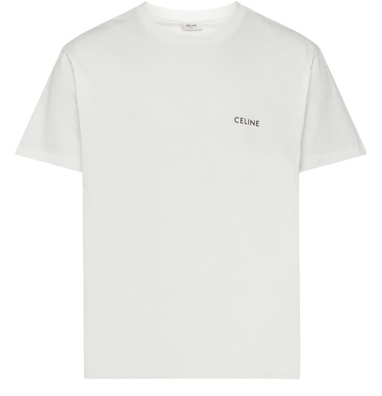 CELINE LOOSE T-SHIRT IN COTTON JERSEY - BLACK / WHITE