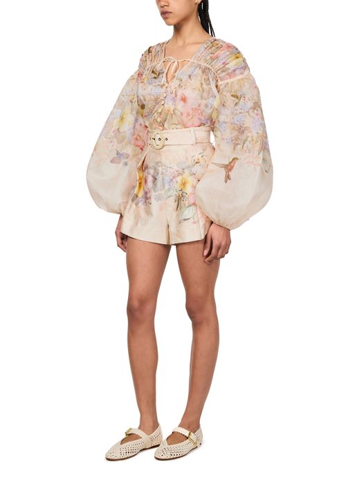 ZIMMERMANN Illuminate drawn long sleeves blouse