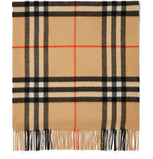 BURBERRY Wide Check Cashmere Scarf
