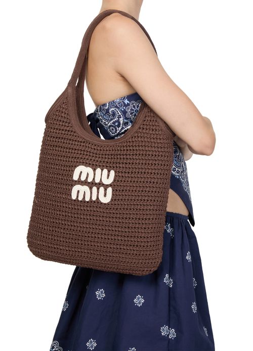MIU MIU Ivy crochet tote bag