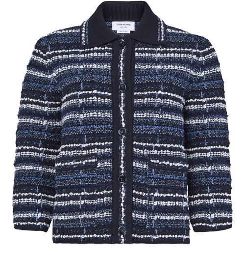 THOM BROWNE Inlay tweed jacquard jacket