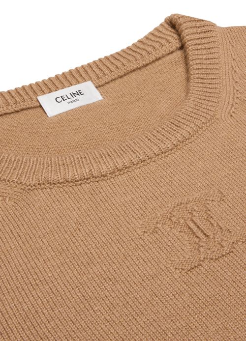 CELINE Crew neck sweater in heritage cashmere