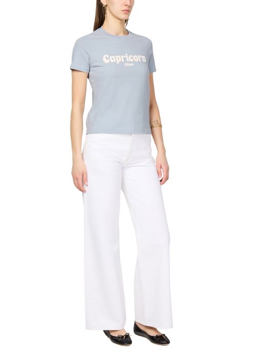 CHLOE T-Shirt mit Printmotiv Capricorn aus Baumwolle