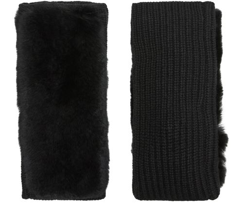 YVES SALOMON Rex rabbit fur mittens