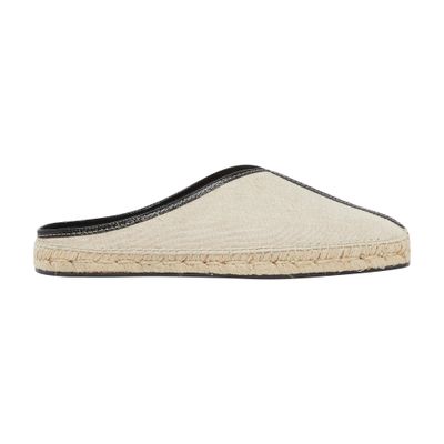 Totême Leather-trim Espadrille Slippers In White