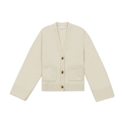 Axel Arigato Off-white Memory Relaxed Cardigan In Beige
