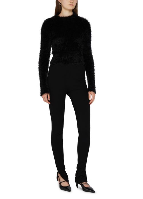 MARINE SERRE Wild puffy knit fitted sweater