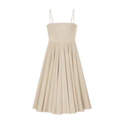 Givenchy Square-necked Long Dress In Beige