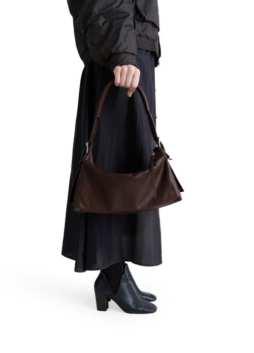 LEMAIRE Sac baguette en cuir avec sangle