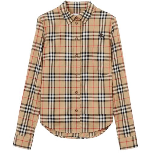 BURBERRY Check stretch cotton shirt