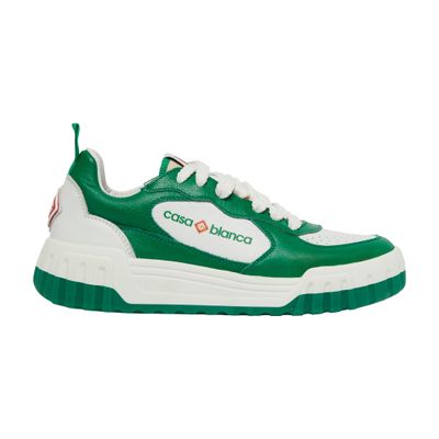 Shop Casablanca Tennis Court Sneakers In Green