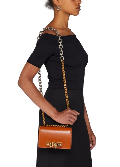 MCQUEEN Mini Jewelled Satchel bag
