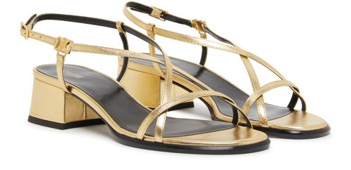 CELINE Celine Clemence strappy sandals in laminated lambskin