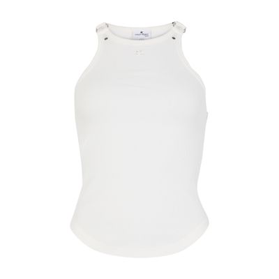 Courrèges Buckle 90's Rib Tank Top