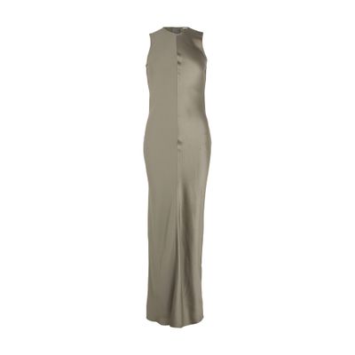 Ami Alexandre Mattiussi Long Straight Dress In Off-white