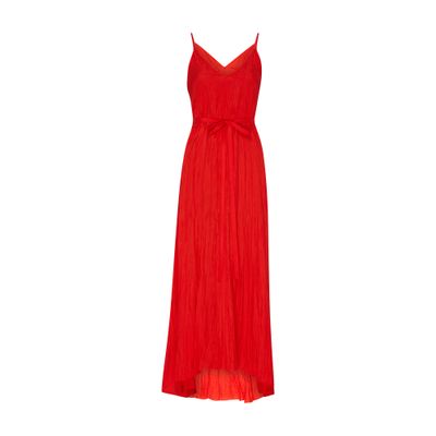 Shop Joseph Daniele Silk Maxi Dress In Red