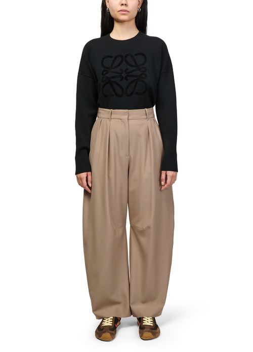 LOEWE Wool barrel-leg trousers