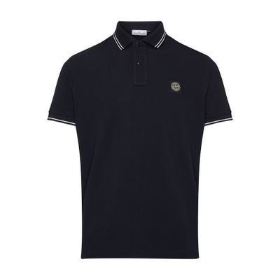 Short-sleeved polo shirt with logo