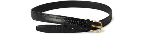 TOTEME Slim croco-embossed belt