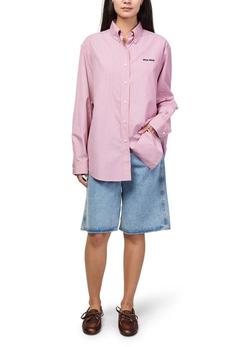 MIU MIU Long-sleeved oversized shirt