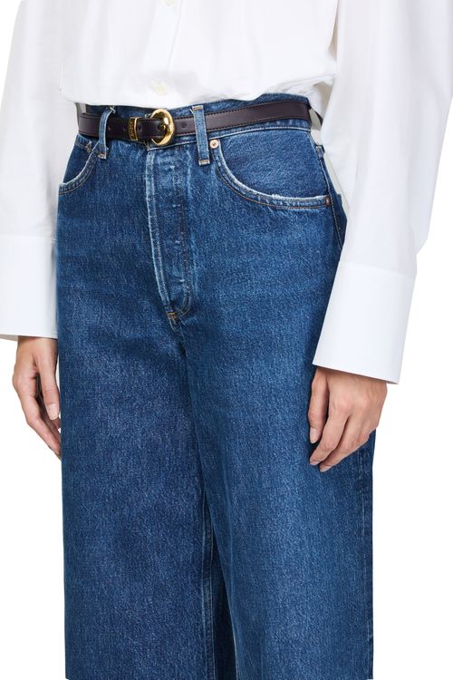LOEWE Ceinture Pebble en cuir de veau lisse