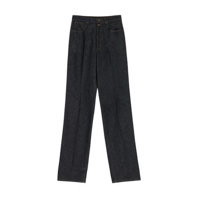 High waisted straight jeans